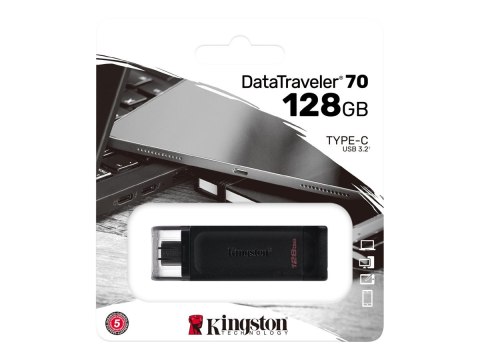 Kingston DataTraveler 70 - Pendrive USB - 128 GB - USB-C 3.2 Gen 1