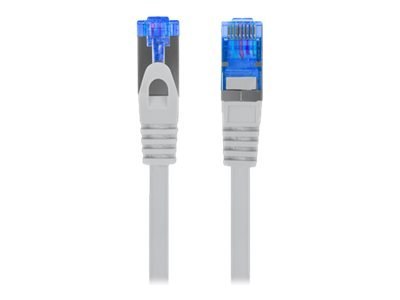 Lanberg - Kabel krosowy - RJ-45 (M) do RJ-45 (M) - 0.5 m - S/FTP - CAT 6a - odlewany, bez wystających elementów - szary, RAL 703