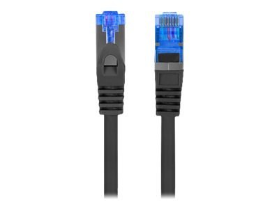 Lanberg - Kabel krosowy - RJ-45 (M) do RJ-45 (M) - 1 m - 6 mm - S/FTP - CAT 6a - bezhalogenowe, odlewany, bez wystających elemen