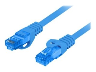 Lanberg - Kabel krosowy - RJ-45 (M) do RJ-45 (M) - 1 m - S/FTP - CAT 6a - nieruchomy - niebieski, RAL 5012
