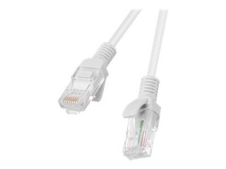Lanberg - Kabel krosowy - RJ-45 (M) do RJ-45 (M) - 1 m - UTP - CAT 5e - odlewany, bez wystających elementów, nieruchomy - szary,