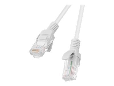 Lanberg - Kabel krosowy - RJ-45 (M) do RJ-45 (M) - 1 m - UTP - CAT 5e - odlewany, bez wystających elementów, nieruchomy - szary,