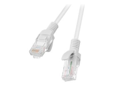 Lanberg - Kabel krosowy - RJ-45 (M) do RJ-45 (M) - 25 cm - UTP - CAT 6 - odlewany, bez wystających elementów, nieruchomy - szary