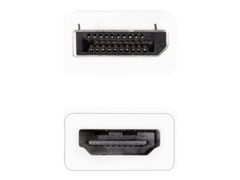 LogiLink - Adapter wideo - DisplayPort 20-pin męski do HDMI żeński - biały