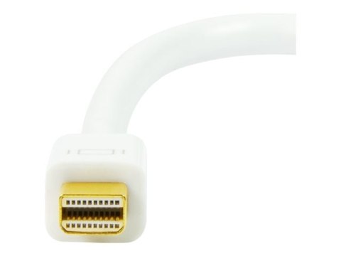 LogiLink - Adapter wideo - Mini DisplayPort męski do HDMI żeński - 10 cm - biały