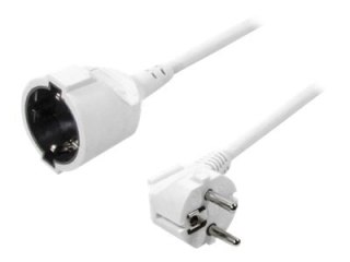 LogiLink - Kabel zasilający przedłużający - power CEE 7/7 (M) do power CEE 7/7 (F) - 3 m - złącze 90°