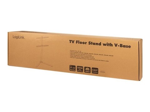 LogiLink - Stojak - V-base - dla telewizor LCD - aluminium, stal - czarny - rozmiar ekranu: 49"-70" - element podłogowy