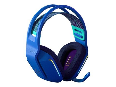 Logitech G G733 LIGHTSPEED Wireless RGB Gaming Headset - Słuchawka - pełna wielkość - 2,4 GHz - bezprzewodowa - niebieski