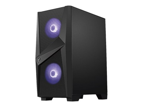 MSI MAG Forge 100M - Wieża - ATX - panel boczny z oknem (szkło hartowane) - brak zasilacza (ATX) - USB/dźwięk