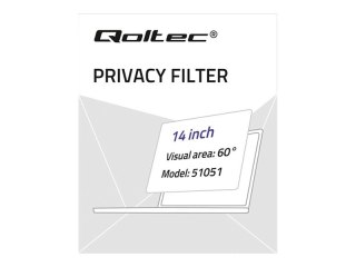 Qoltec 51051 - Filtr prywatności notebooka - 14"