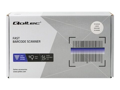 Qoltec - Skaner kodów paskowych - podręczna - 200 skan / sek. decoded - USB