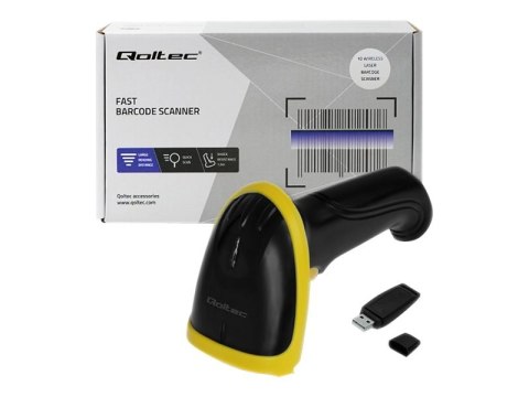 Qoltec - Skaner kodów paskowych - przenośny - 120 skan / sek. decoded - RF(2.4 GHz)