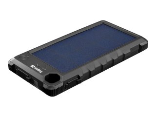 Sandberg Outdoor Solar Powerbank 10000 - Power bank słoneczny - 10000 mAh - 37 Wh - 3 A (USB, USB-C) - przewodowo: Micro-USB, US