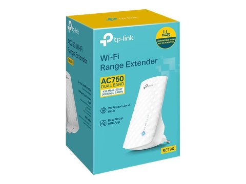 TP-Link RE190 - Wzmacniacz sygnału Wi-Fi - Wi-Fi 5 - 2.4 GHz, 5 GHz