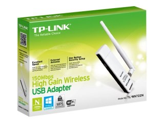 TP-Link TL-WN722N - Adapter sieciowy - USB 2.0 - 802.11b/g/n