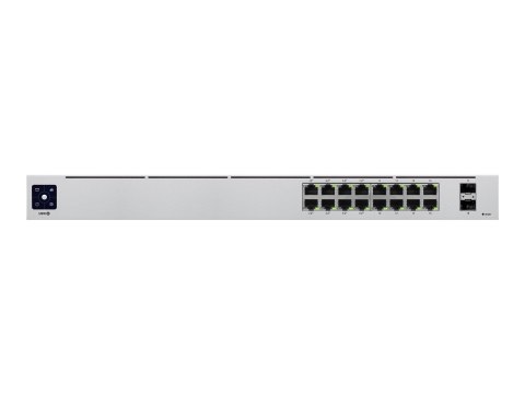 Ubiquiti UniFi Switch USW-16-POE - Przełącznik - Tak - 16 x 10/100/1000 (8 PoE+) + 2 x Gigabit SFP - montowany w szafie rack, st