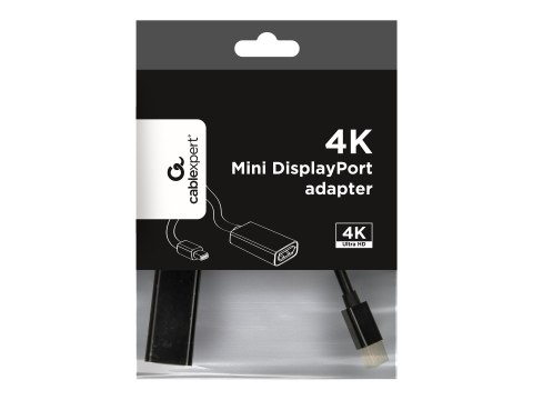 Cablexpert - Przejściówka DisplayPort - Mini DisplayPort (M) do DisplayPort 20-pin (F) - DisplayPort 1.2 - 15 cm - obsługa 4K - 