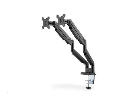 DIGITUS DA-90395 - Stojak - podwójne ramiona regulowane - dla 2 wyświetlacze LCD - plastik, aluminium, stal - czarny mat - rozmi