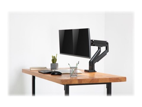 DIGITUS DA-90395 - Stojak - podwójne ramiona regulowane - dla 2 wyświetlacze LCD - plastik, aluminium, stal - czarny mat - rozmi