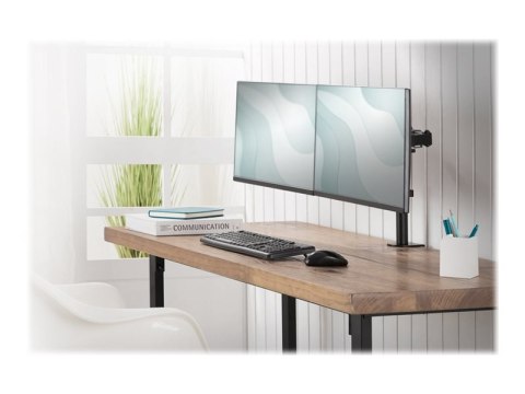 DIGITUS DA-90400 - Stojak - dla 2 wyświetlacze LCD - stal - czarny mat - rozmiar ekranu: 15"-32" - podstawa stołowa