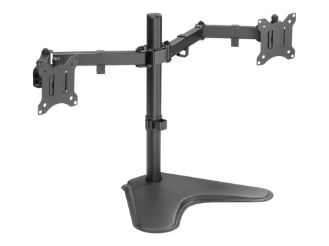 DIGITUS DA-90401 - Stojak - dla 2 zakrzywione / płaskie panele - stal - czarny mat - rozmiar ekranu: 15"-32" - podstawa stołowa