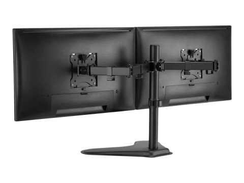 DIGITUS DA-90401 - Stojak - dla 2 zakrzywione / płaskie panele - stal - czarny mat - rozmiar ekranu: 15"-32" - podstawa stołowa