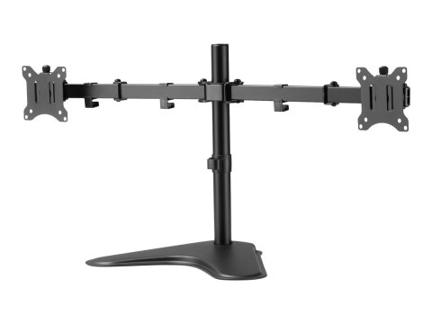 DIGITUS DA-90401 - Stojak - dla 2 zakrzywione / płaskie panele - stal - czarny mat - rozmiar ekranu: 15"-32" - podstawa stołowa