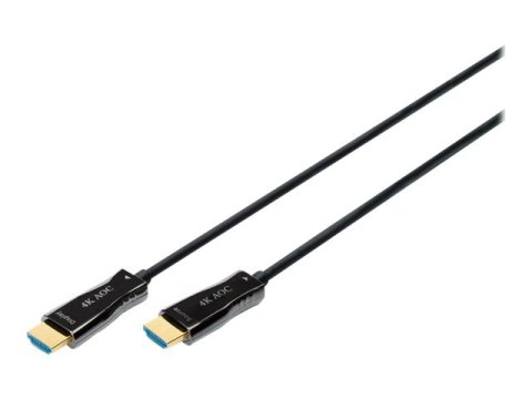 DIGITUS - Duża szybkość premium - kabel HDMI z Ethernet - HDMI męski do HDMI męski - 10 m - podwójne ekranowanie - czarny - obsł