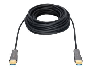 DIGITUS - Duża szybkość premium - kabel HDMI z Ethernet - HDMI męski do HDMI męski - 15 m - podwójne ekranowanie - czarny - obsł