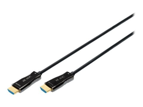 DIGITUS - Duża szybkość premium - kabel HDMI z Ethernet - HDMI męski do HDMI męski - 15 m - podwójne ekranowanie - czarny - obsł
