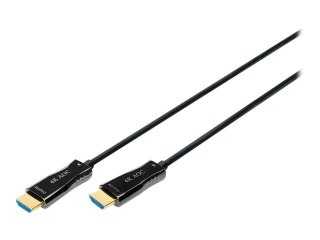 DIGITUS - Duża szybkość premium - kabel HDMI z Ethernet - HDMI męski do HDMI męski - 20 m - podwójne ekranowanie - czarny - obsł