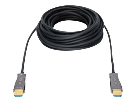 DIGITUS - Duża szybkość premium - kabel HDMI z Ethernet - HDMI męski do HDMI męski - 20 m - podwójne ekranowanie - czarny - obsł