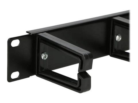 Extralink - Panel zarządzania kablami - do montażu na stelażu - czarny - 1U - 19"