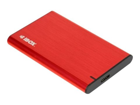 IBOX HD-05 - Obudowa pamięci - 2.5" - SATA 6Gb/s - USB 3.1 (Gen 1) - czerwony
