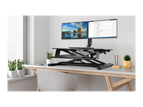 Kensington SmartFit Space-Saving Dual Monitor Arm - Zestaw do montażu - pochylenie i obrót - dla 2 monitory - aluminium, plastik