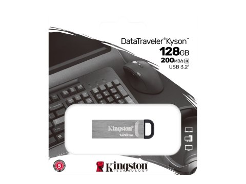Kingston DataTraveler Kyson - Pendrive USB - 128 GB - USB 3.2 Gen 1