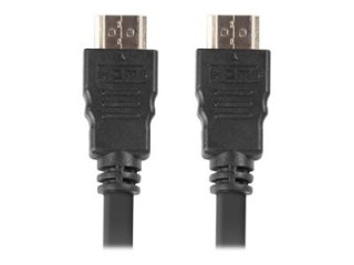 Lanberg - Duża szybkość - kabel HDMI z Ethernet - HDMI męski do HDMI męski - 5 m - ekranowana - czarny (pakiet 10)