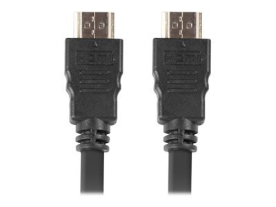 Lanberg - Duża szybkość - kabel HDMI z Ethernet - HDMI męski do HDMI męski - 5 m - ekranowana - czarny (pakiet 10)