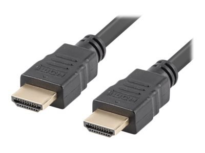 Lanberg - Duża szybkość - kabel HDMI z Ethernet - HDMI męski do HDMI męski - 5 m - ekranowana - czarny (pakiet 10)