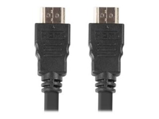 Lanberg - Duża szybkość - kabel HDMI z Ethernet - HDMI męski do HDMI męski - 50 cm - ekranowana - czarny