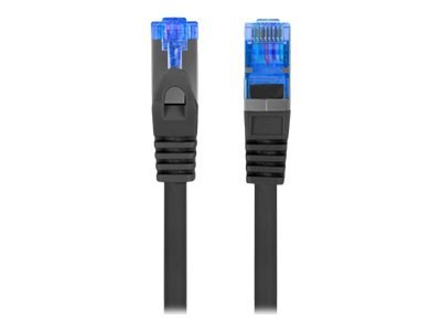 Lanberg - Kabel krosowy - RJ-45 (M) do RJ-45 (M) - 1.5 m - S/FTP - CAT 6a - odlewany, bez wystających elementów - czarny, RAL 90