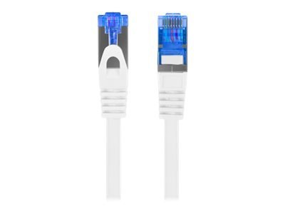 Lanberg - Kabel krosowy - RJ-45 (M) do RJ-45 (M) - 1 m - 6 mm - S/FTP - CAT 6a - bezhalogenowe, odlewany, bez wystających elemen