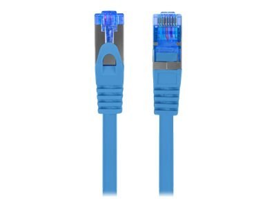 Lanberg - Kabel krosowy - RJ-45 (M) do RJ-45 (M) - 10 m - S/FTP - CAT 6a - odlewany, bez wystających elementów - niebieski, RAL 