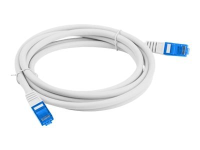 Lanberg - Kabel krosowy - RJ-45 (M) do RJ-45 (M) - 3 m - S/FTP - CAT 6a - odlewany, bez wystających elementów - szary, RAL 7035