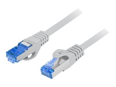 Lanberg - Kabel krosowy - RJ-45 (M) do RJ-45 (M) - 3 m - S/FTP - CAT 6a - odlewany, bez wystających elementów - szary, RAL 7035