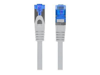 Lanberg - Kabel krosowy - RJ-45 (M) do RJ-45 (M) - 3 m - S/FTP - CAT 6a - odlewany, bez wystających elementów - szary, RAL 7035