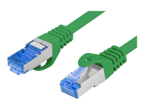 Lanberg - Kabel krosowy - RJ-45 (M) do RJ-45 (M) - 3 m - S/FTP - CAT 6a - odlewany, bez wystających elementów - zielony, RAL 602