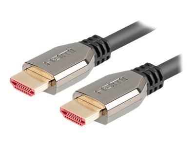 Lanberg - Ultra High Speed - kabel HDMI - HDMI męski do HDMI męski - 1.8 m - czarny - obsługa 8K 60 Hz, obsługa 5K 120 Hz, obsłu