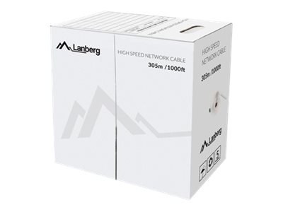 Lanberg - Zwój kabla - 305 m - UTP - CAT 6 - trwały - chłodny szary pantone 5C