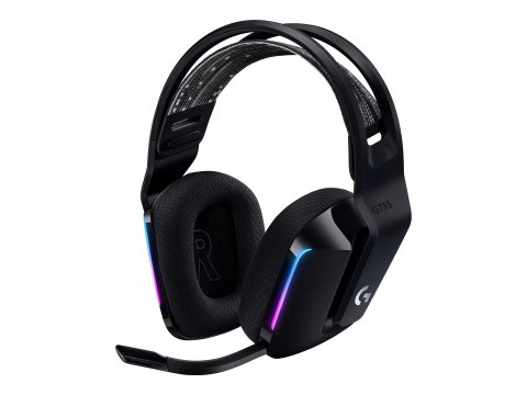 Logitech G G733 LIGHTSPEED Wireless RGB Gaming Headset - Słuchawka - pełna wielkość - 2,4 GHz - bezprzewodowa - czarny